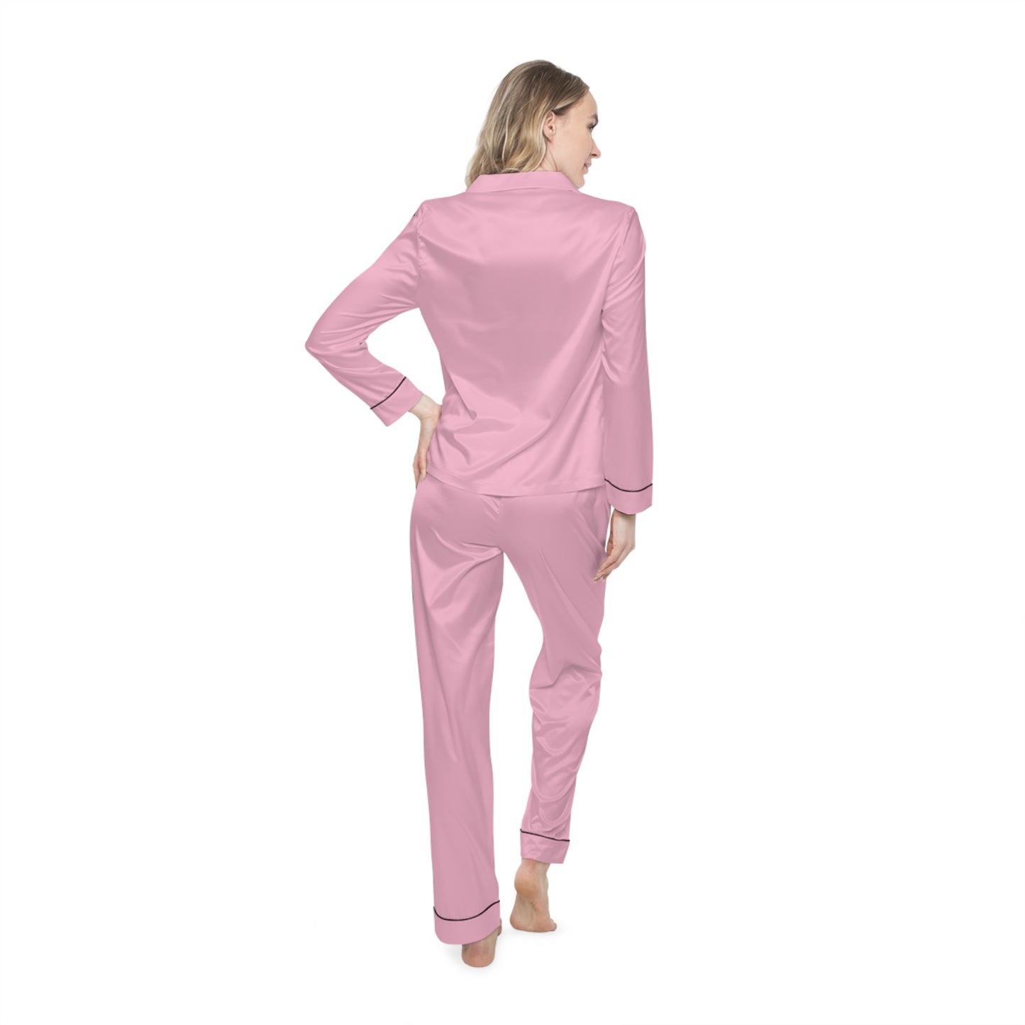 TM Pink Women's Satin Pajamas