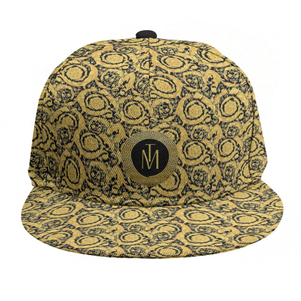 TM Baroque Gold Baseball Cap With Flat Brim