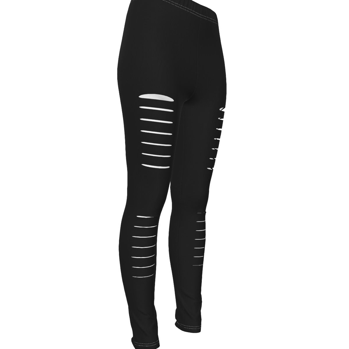 TM Women's Ripped Leggings (Black)