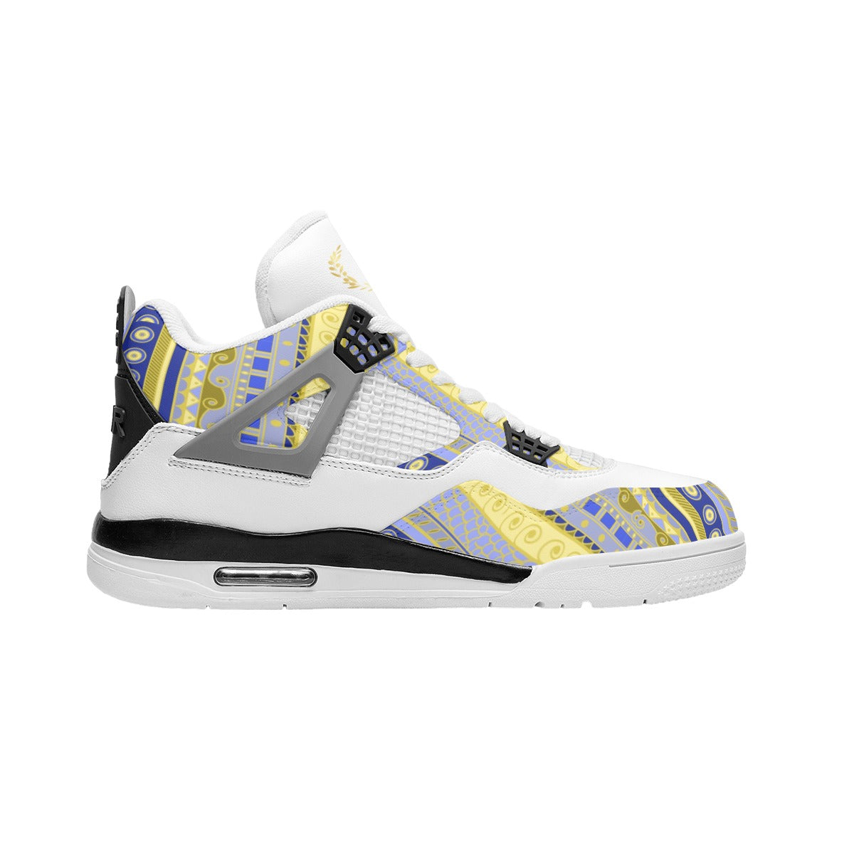 TM J Edition Men's Air Cushion Basketball B/Y Shoes Wht/Sole