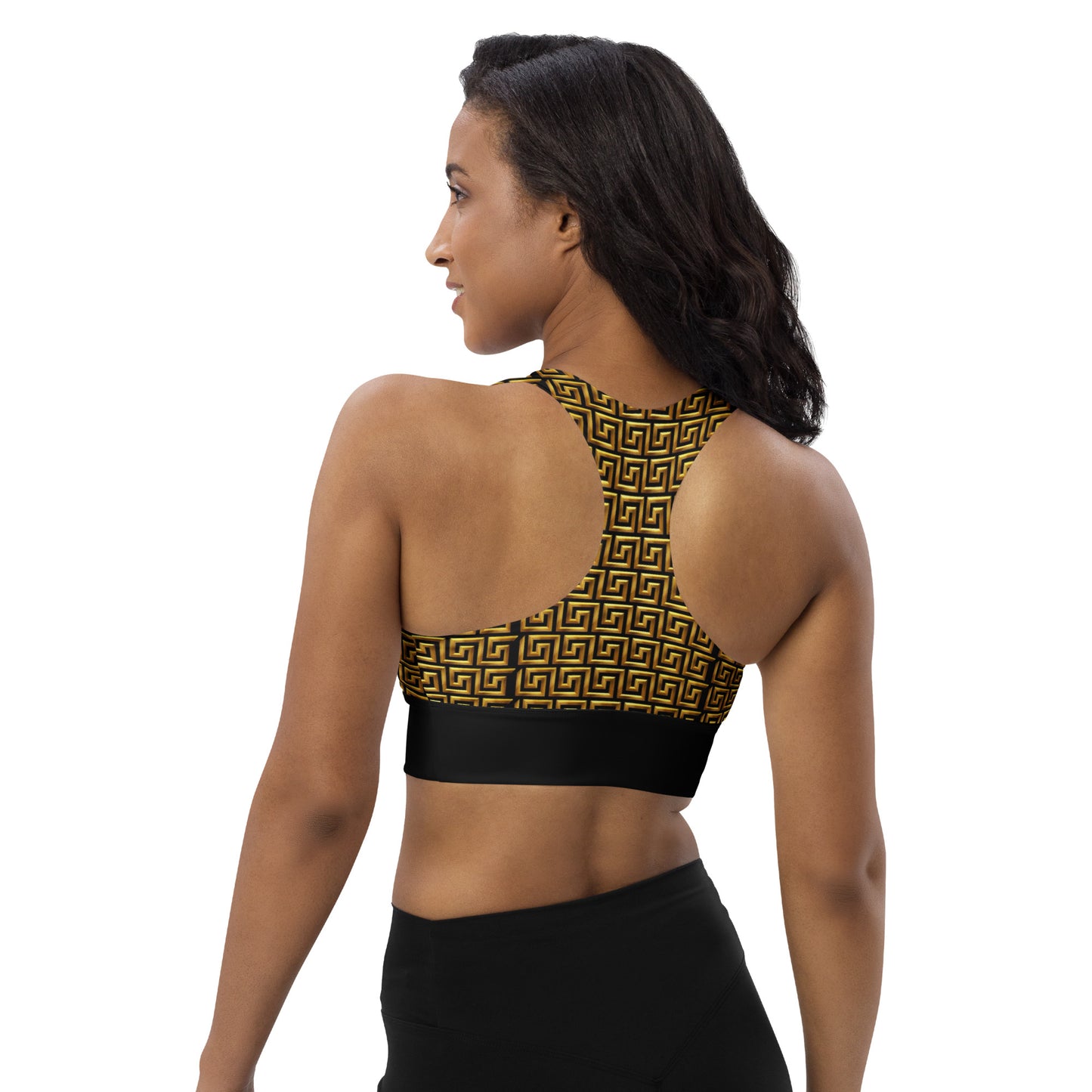 TM Greca Stencil sports bra