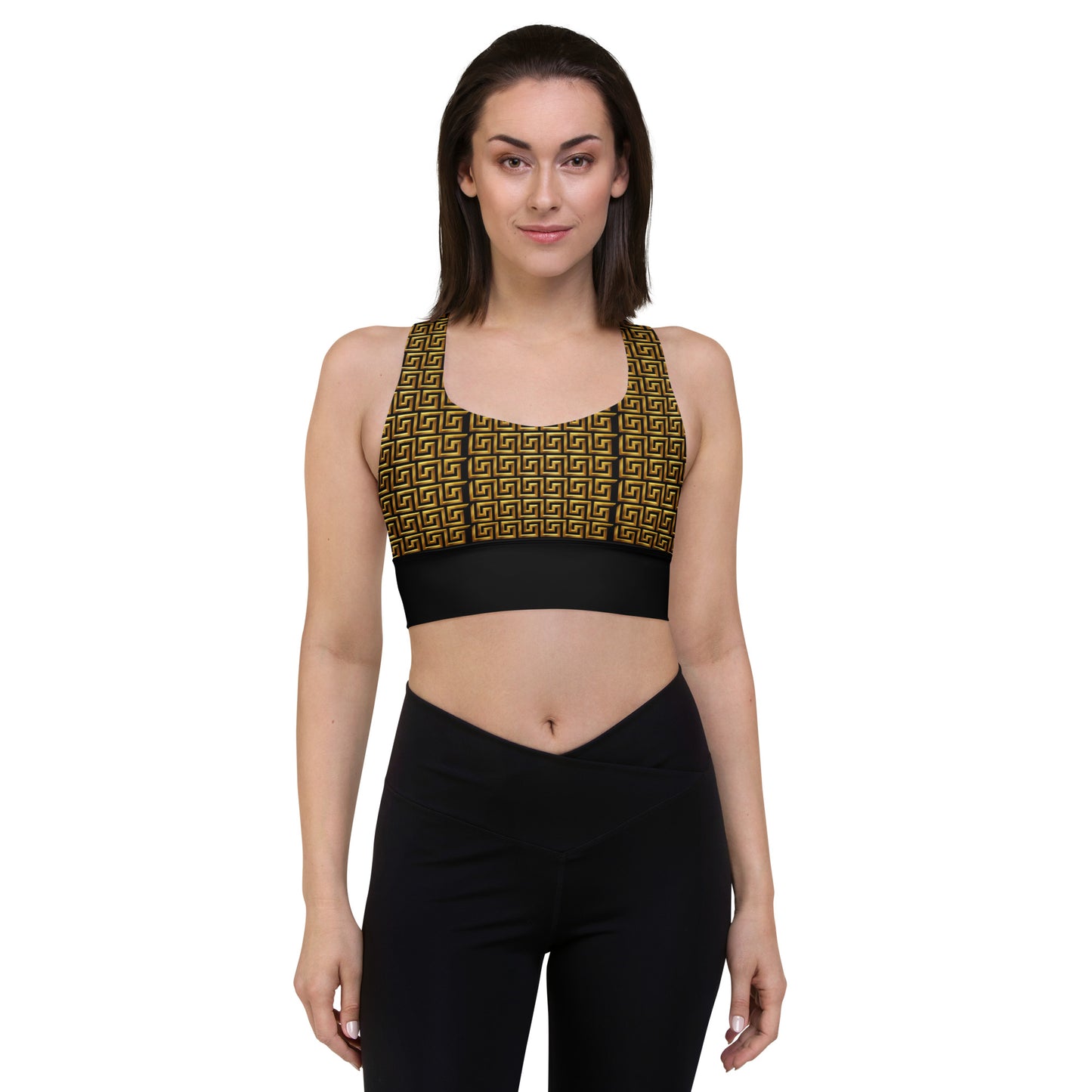 TM Greca Stencil sports bra