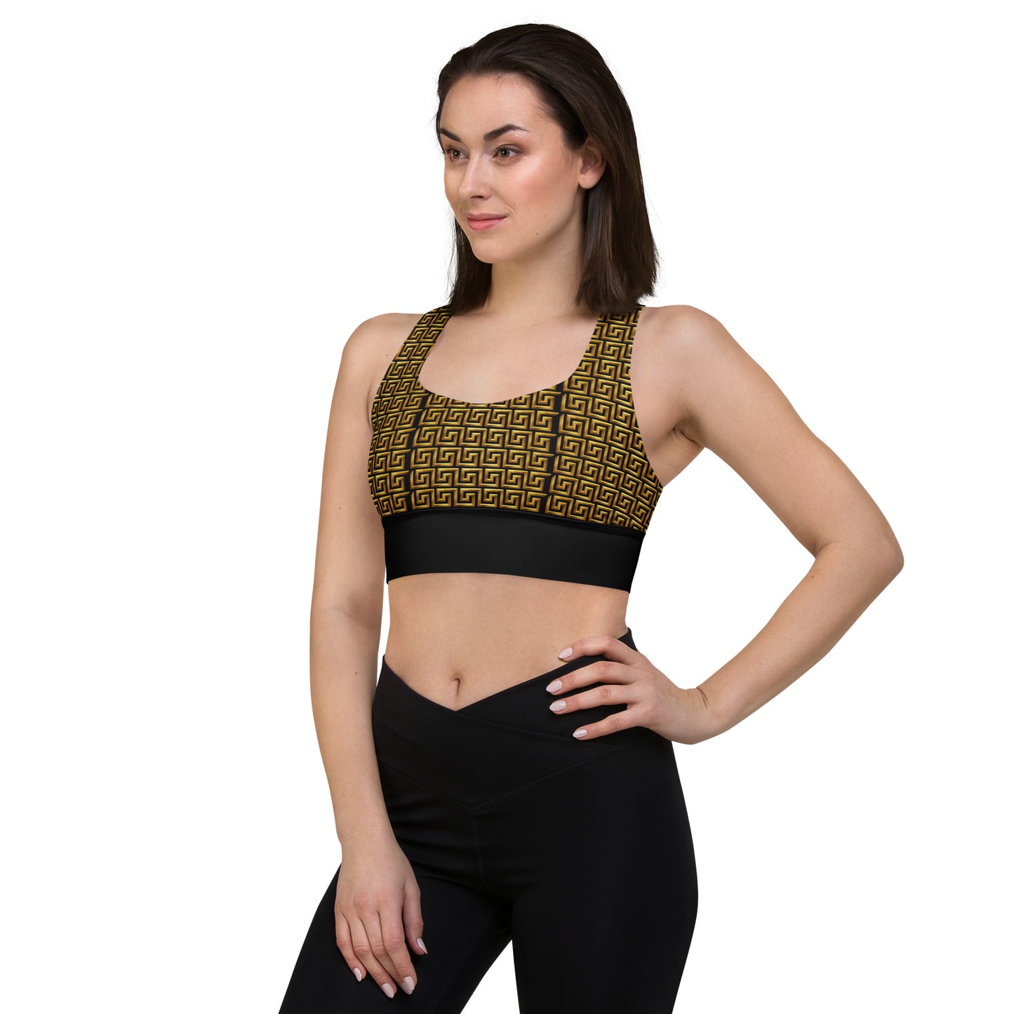 TM Greca Stencil sports bra