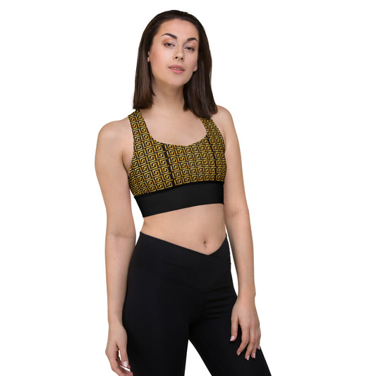 TM Greca Stencil sports bra