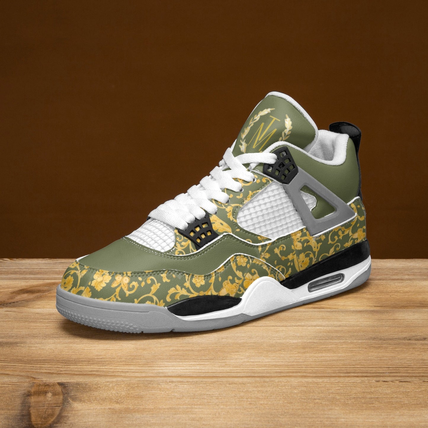 TM Greca Green J Air Basketball Sneakers -Grey Sole