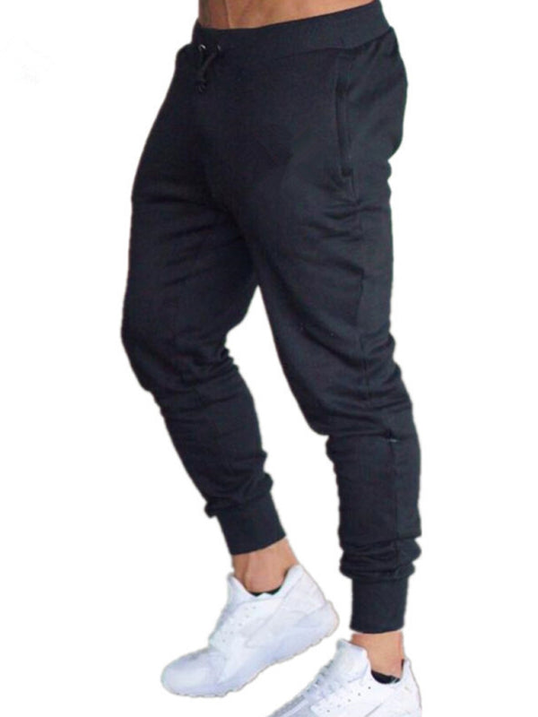 Men's Solid Color Loose Elastic Sweatpants