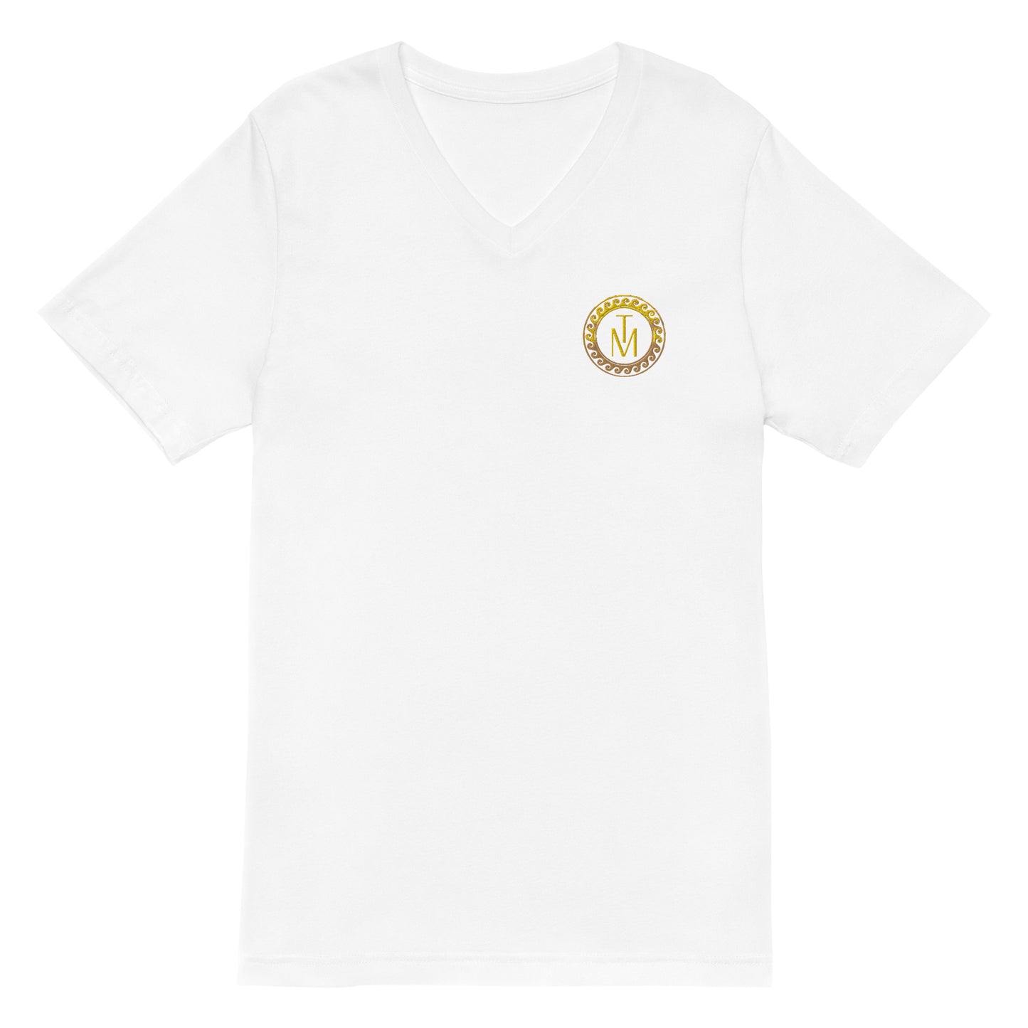 TM Logo Circle Wave Short Sleeve V-Neck T-Shirt