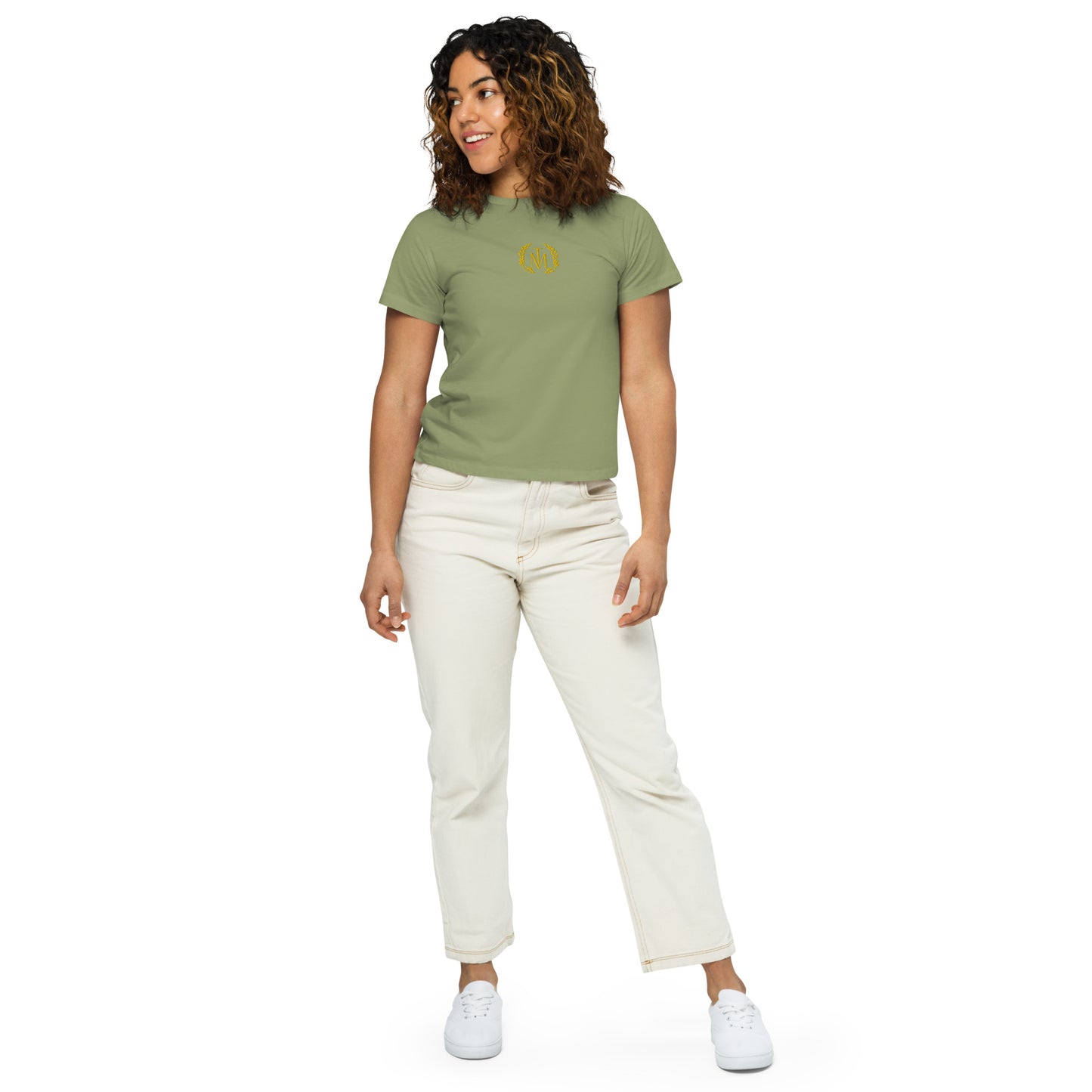 TM Greca Leaf Women’s high-waisted t-shirt