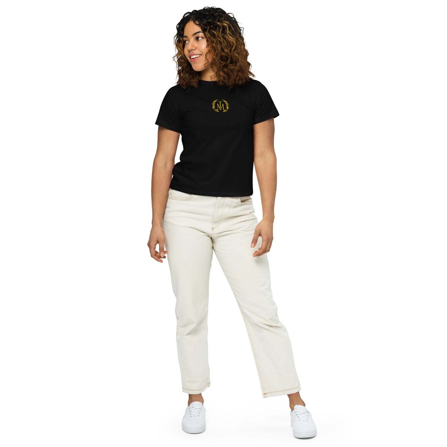 TM Greca Leaf Women’s high-waisted t-shirt