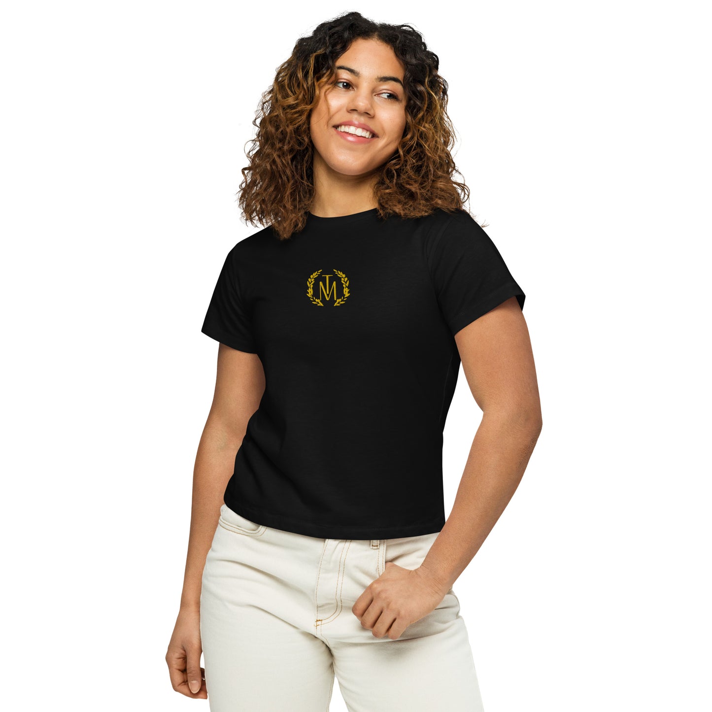 TM Greca Leaf Women’s high-waisted t-shirt