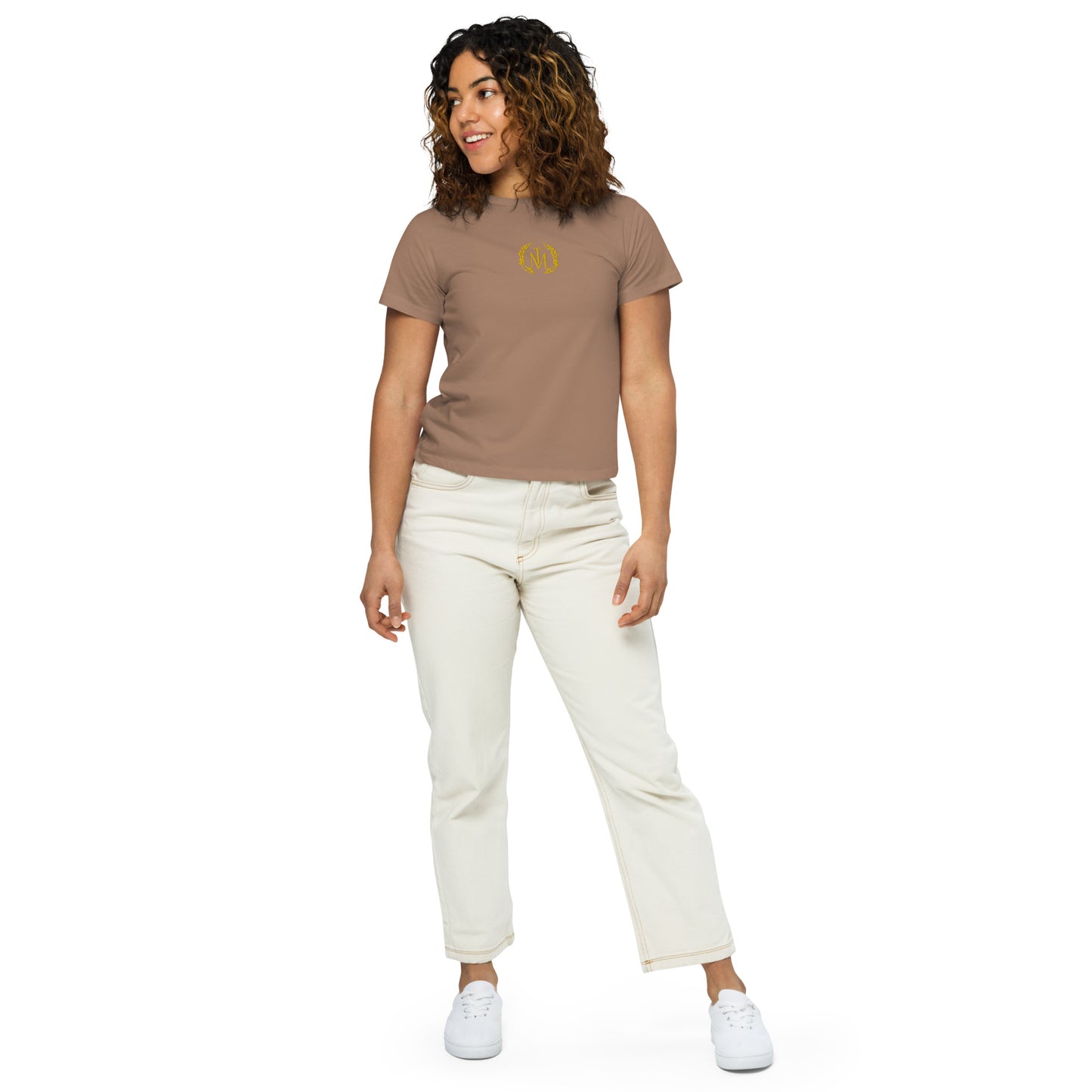 TM Greca Leaf Women’s high-waisted t-shirt