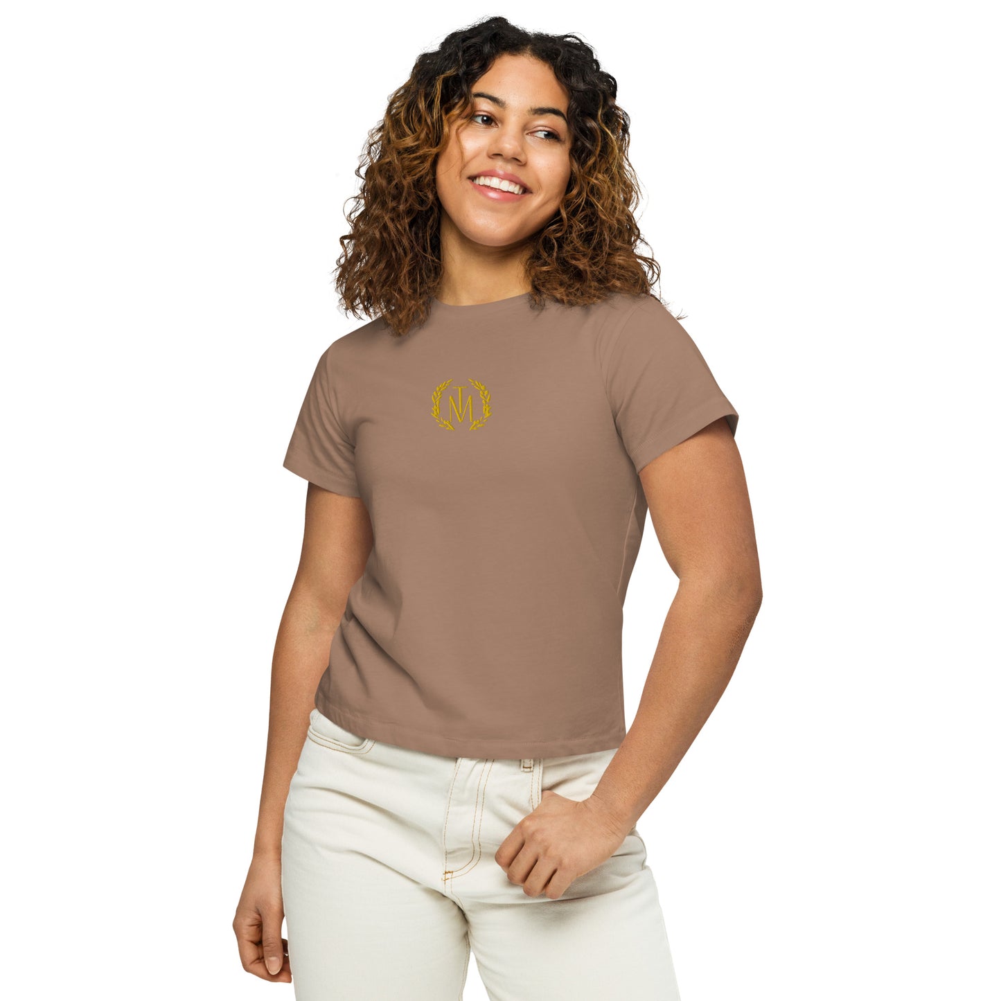 TM Greca Leaf Women’s high-waisted t-shirt