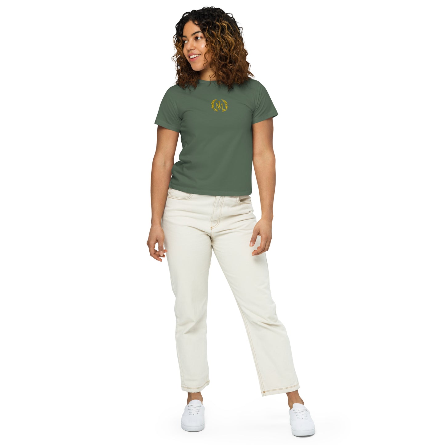 TM Greca Leaf Women’s high-waisted t-shirt