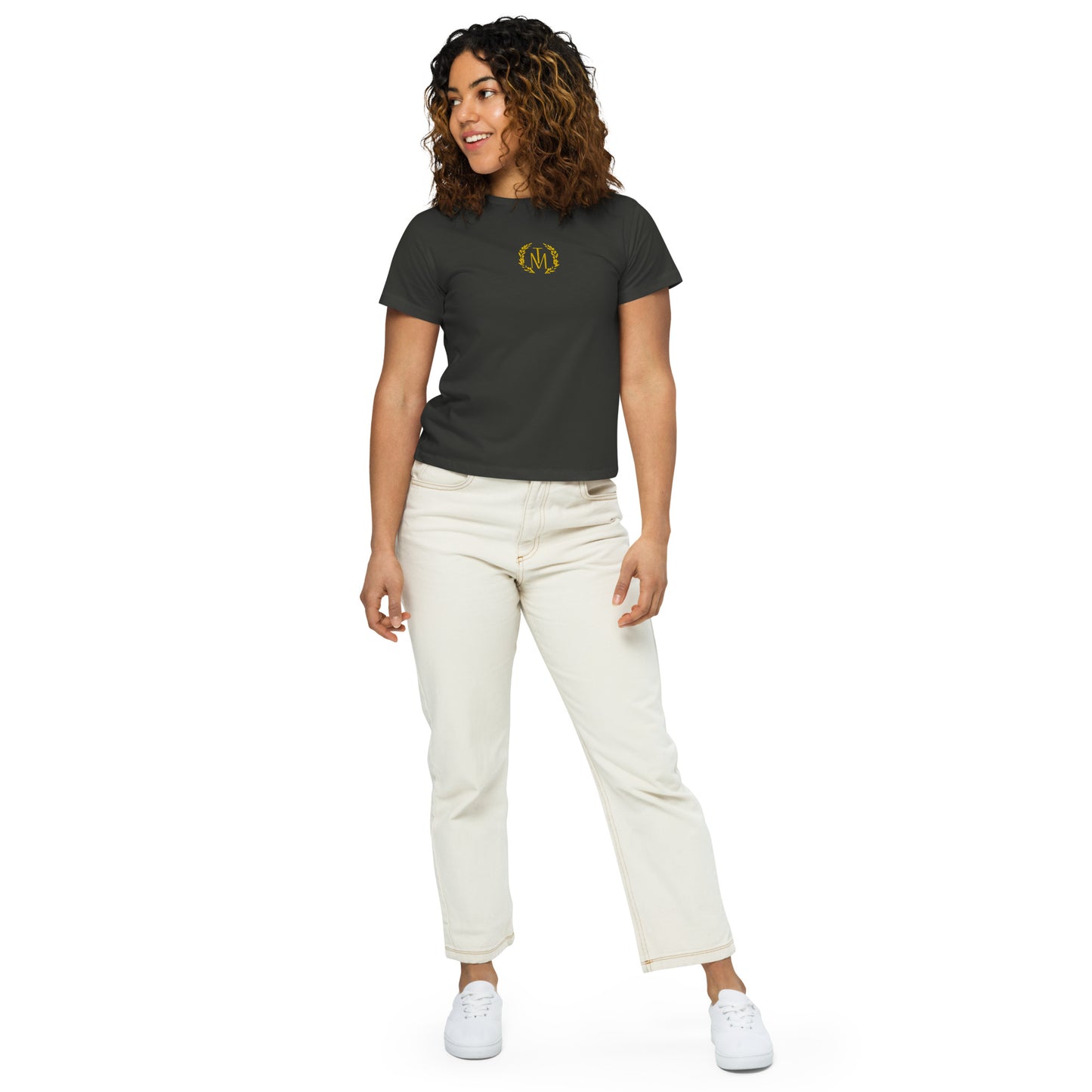 TM Greca Leaf Women’s high-waisted t-shirt