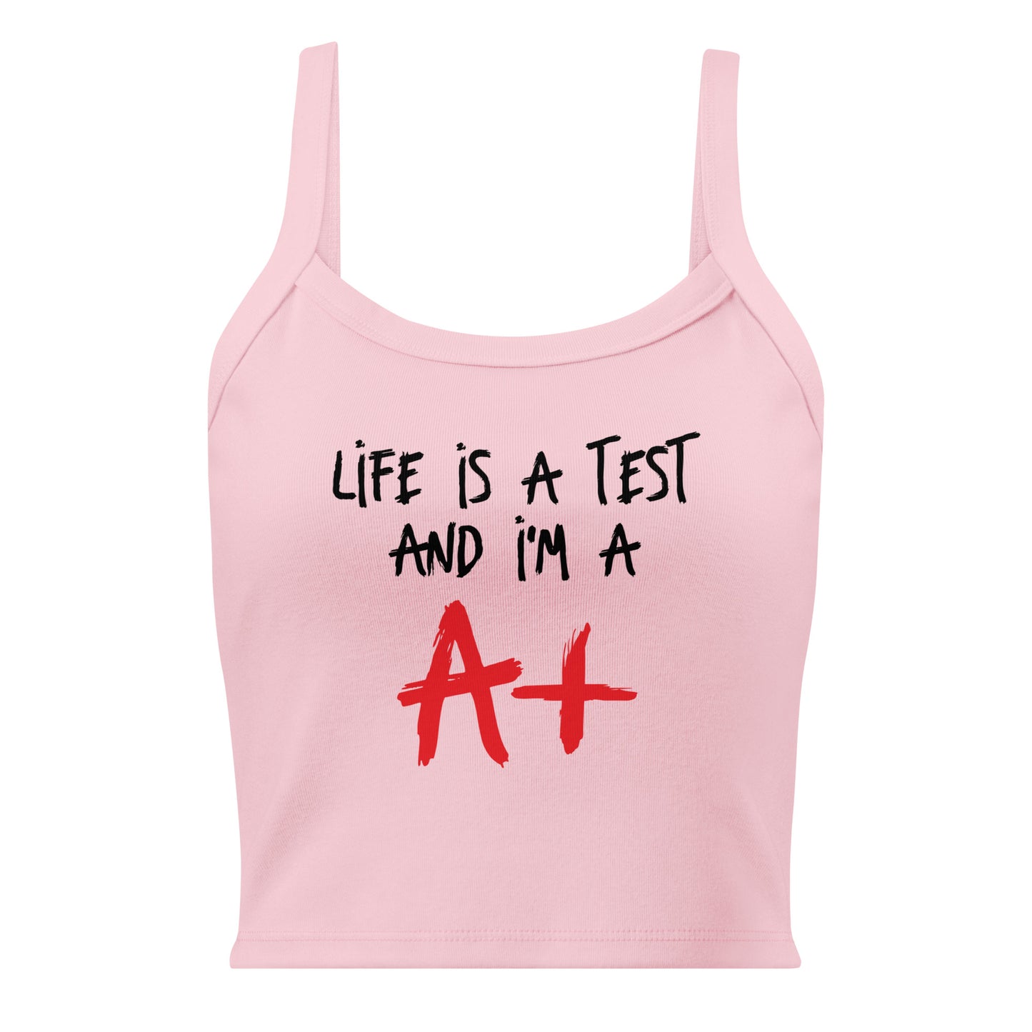 Life is a Test Women’s micro-rib tank top