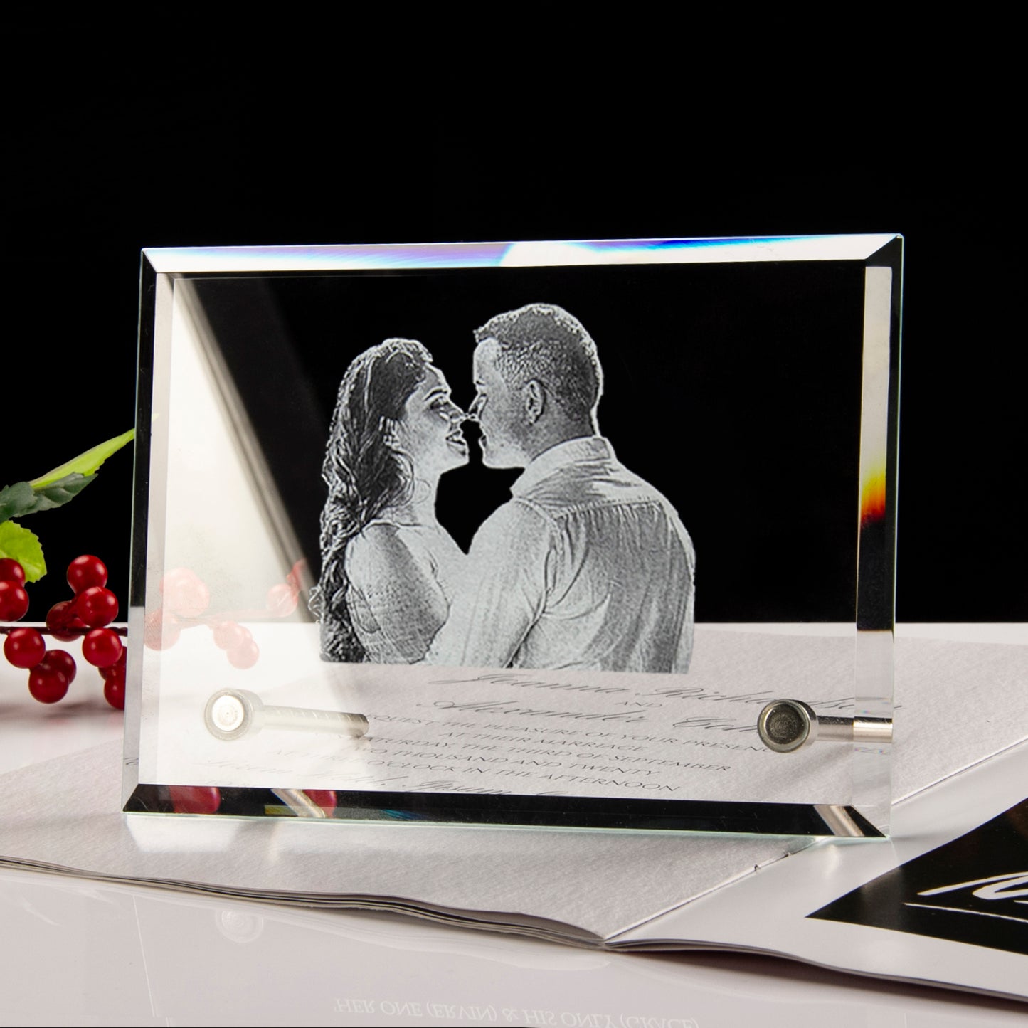 SOC B2B Champs 3D Engraving Crystal Photo Frame