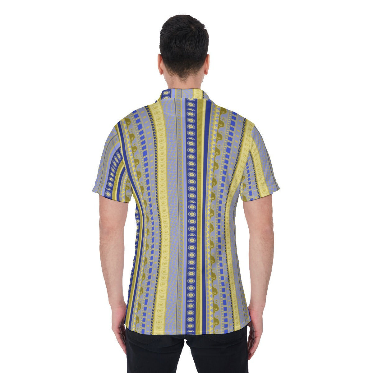 TM Men's Polo Shirt Blue & Yellow