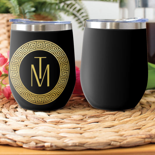 TM Black Gold Greco Logo Stainless Steel Cup