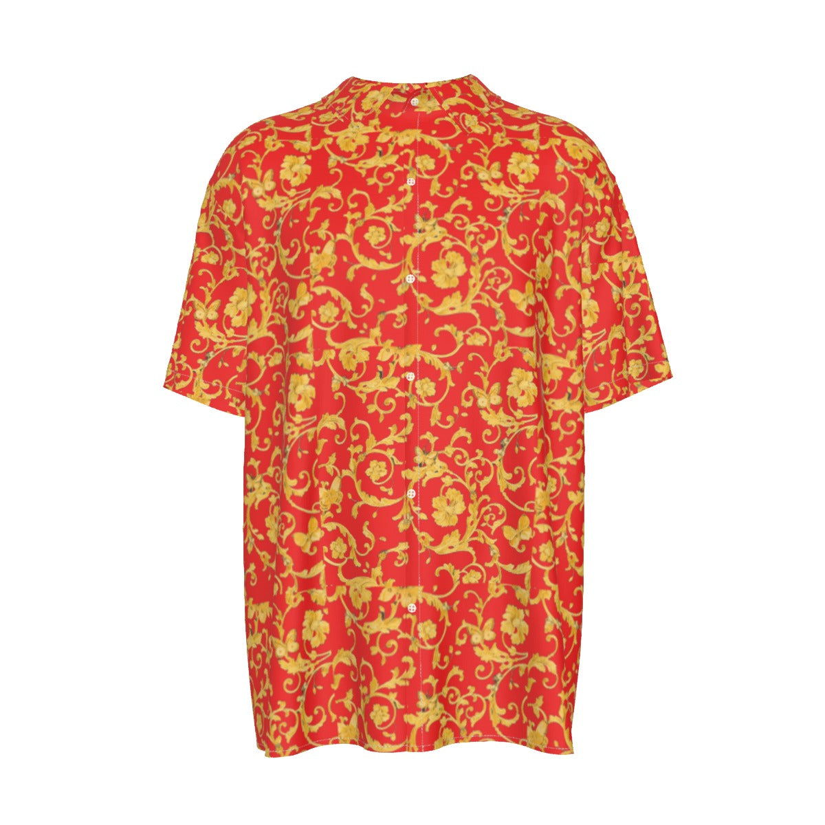 TM Designer Greca Red Leaf Silky Smooth Short Sleeve