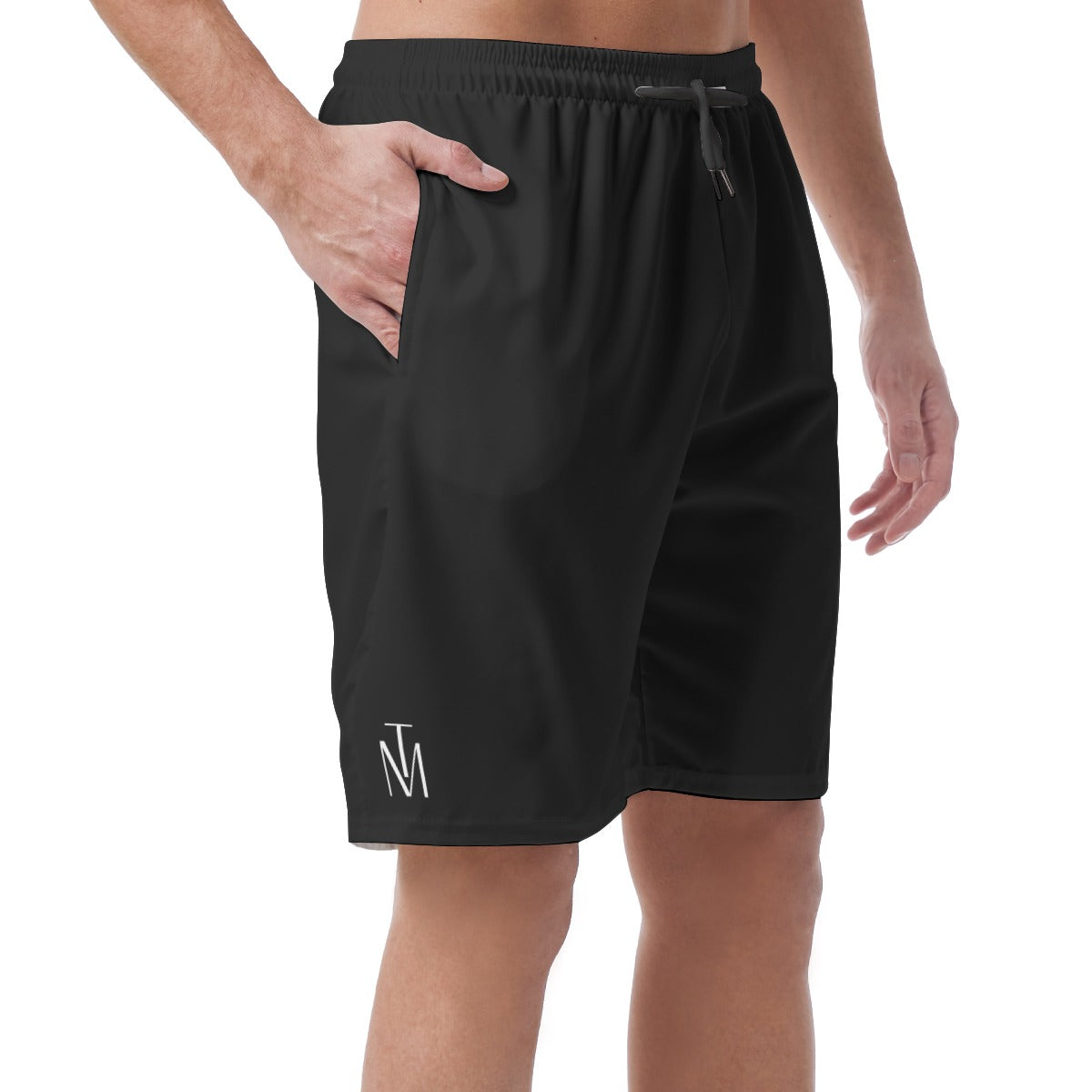 TM Men's Black Casual Short Pants