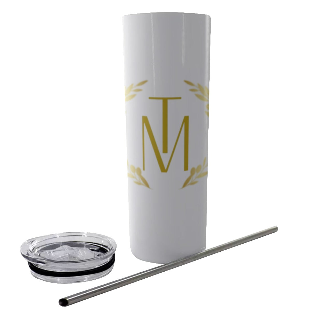 Glitter Tumbler With Stainless Steel Straw 20oz