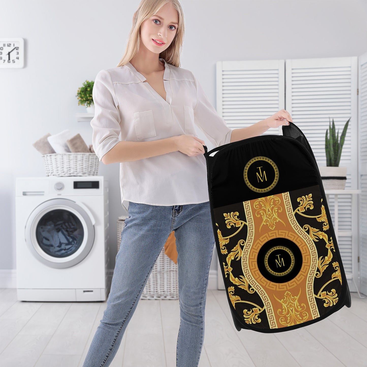 Laundry Hampers Black Greca VII