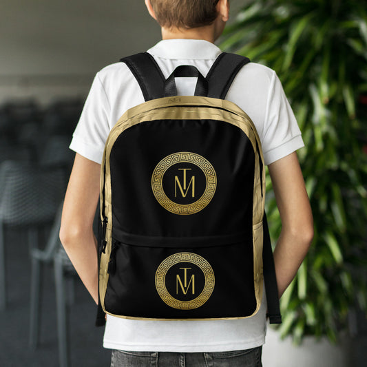 TM Luxury Black & Gold Backpack