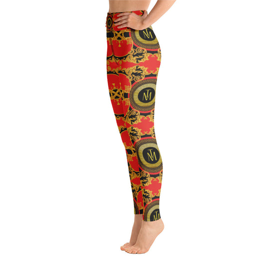 TM Greca Red Yoga Leggings