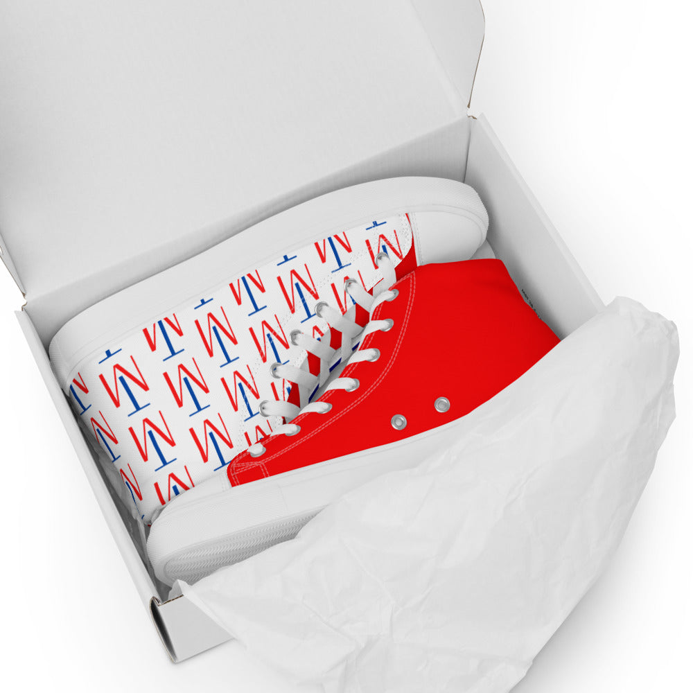 Shoes TM Men’s high top canvas Red/White/Blue