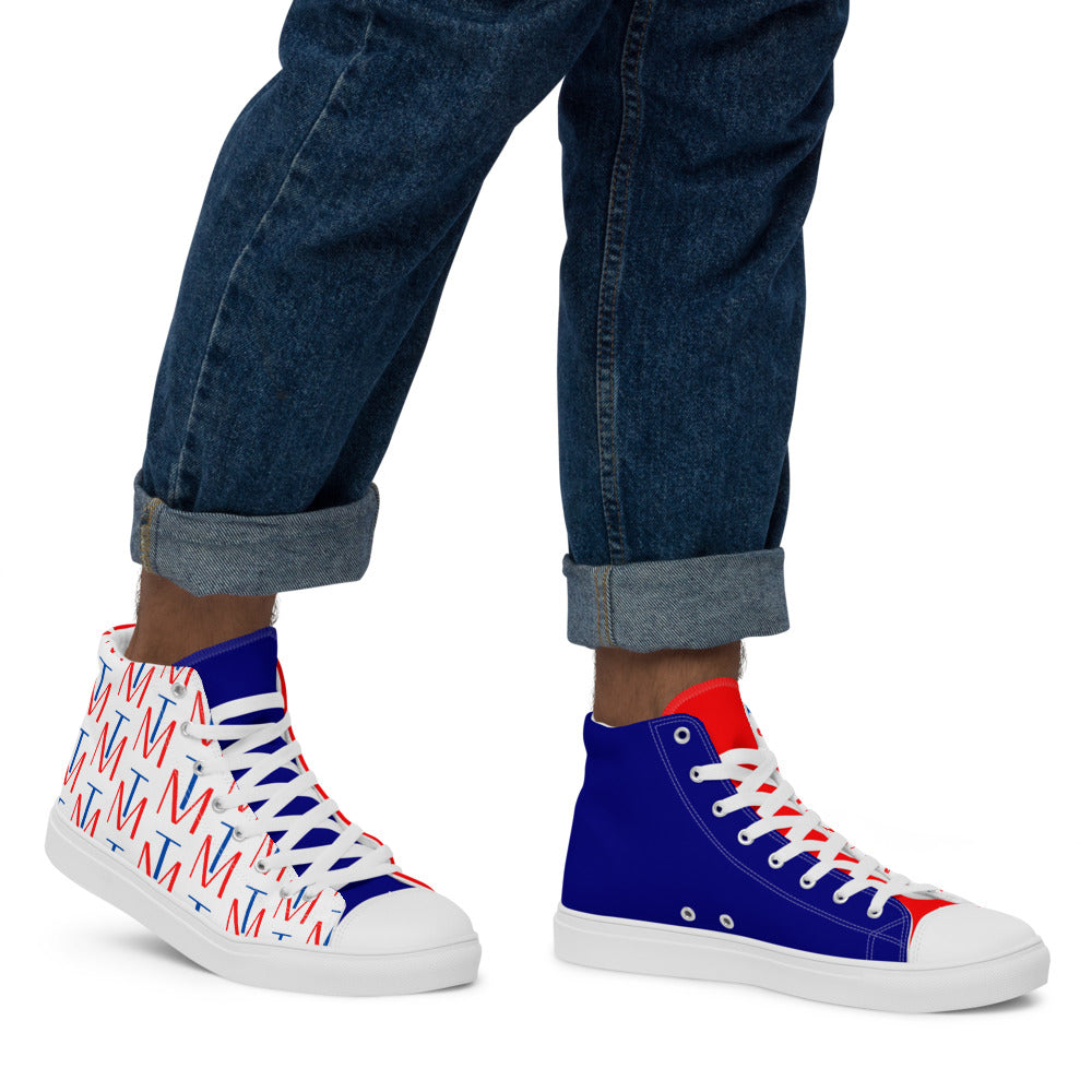 Shoes TM Men’s high top canvas Red/White/Blue