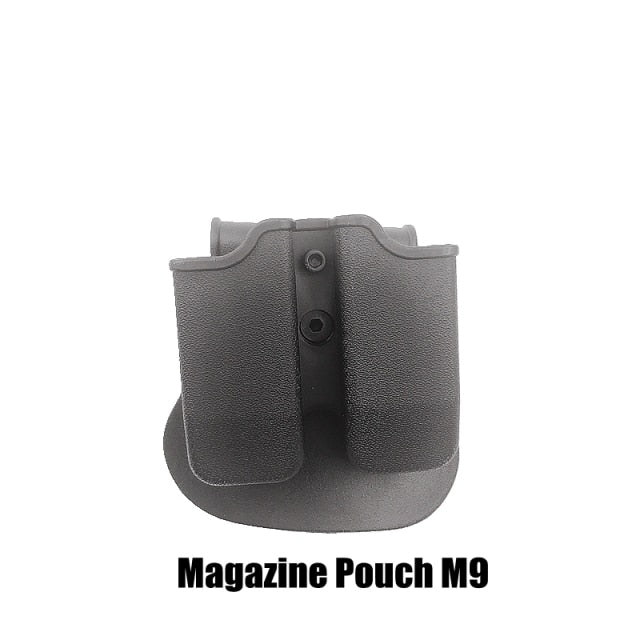 Magazine Double Holder Universal 9mm .40 Mag Holster for Glock 17 Beretta M9 M92 Double Paddle Mag Pouch Holster