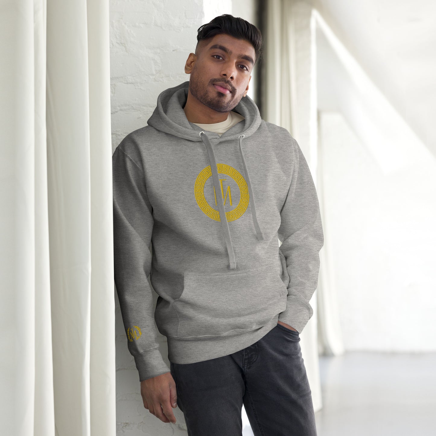 TM Gold Circle Stencil Luxury Unisex Hoodie