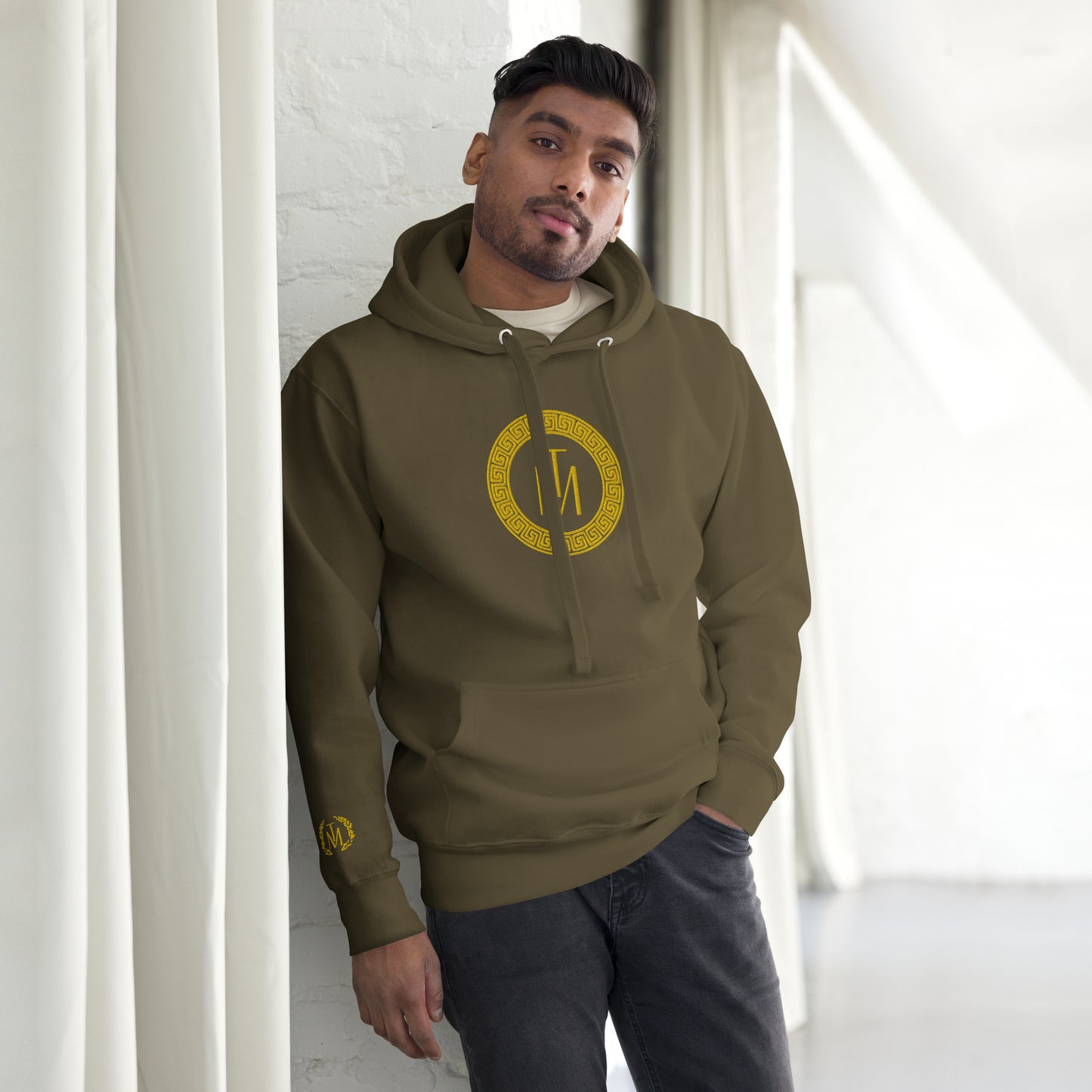 TM Gold Circle Stencil Luxury Unisex Hoodie