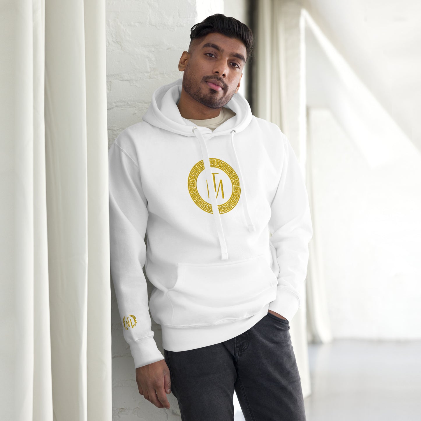 TM Gold Circle Stencil Luxury Unisex Hoodie